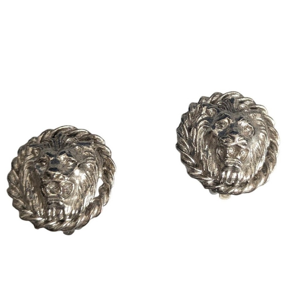 80s 90s Vintage‎ Lion Clip On Earrings